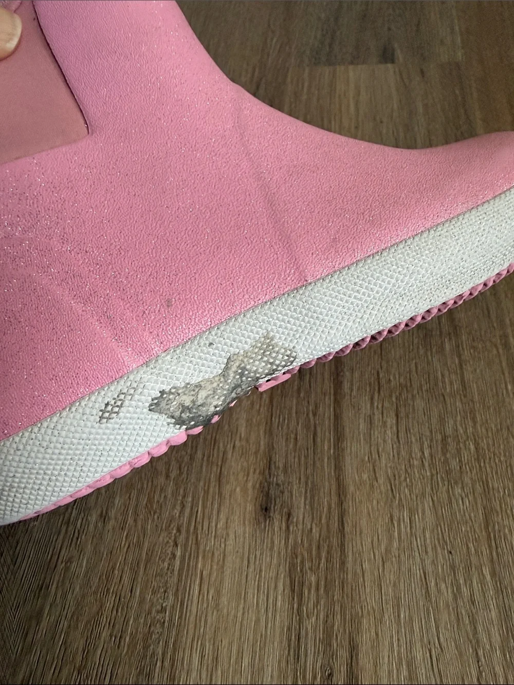 Hunter Kids Pink Glitter Ankle Rain Boots Size 2
